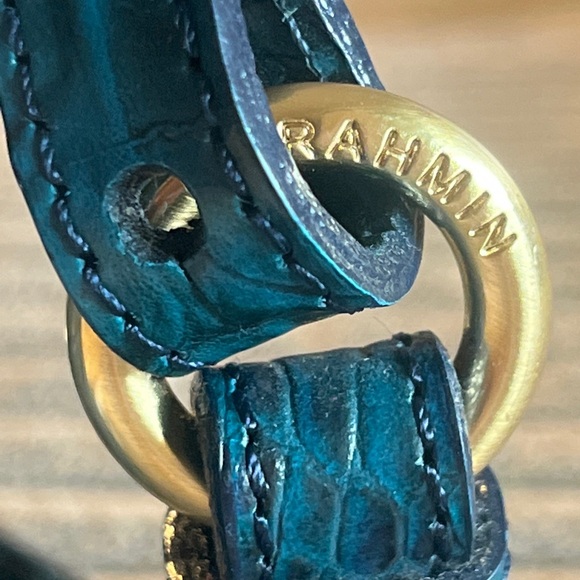 Brahmin Small Hallie Vibrant Azure Top Handle Crossbody Bag NWOT - Picture 5 of 16